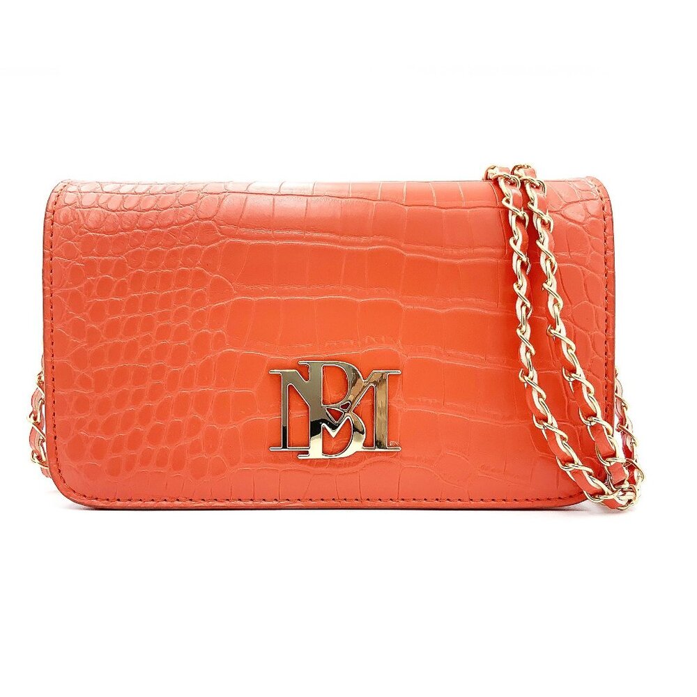 Badgley Mischka Women's Croco Orange Crossbody, NWT
